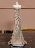 Robe de bal scintillante à sequins sirène, décolleté cœur, robe de soirée Y7612