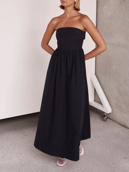 Trägerloses Tulare-Midikleid im Resort-Stil 