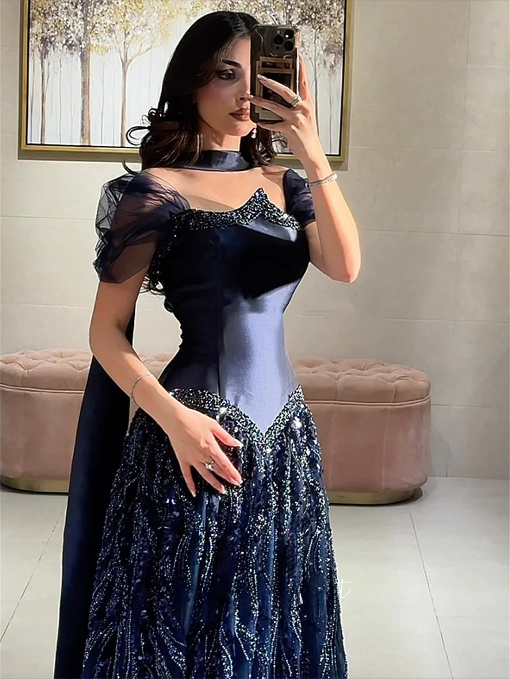 Lorrtta Maßgeschneidertes Kleid für besondere Anlässe Abendkleid Luxuskleid 2025 Sharon Glückliche Abendkleider Ballkleider فساتين سهرة