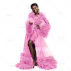 Bridal ball dress shooting fluffy tulle robe pregnant woman wedding party dress