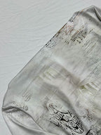 Lange Ärmel, schmal, bedruckt, mit Schlitz am Rücken, geteilter Schnitt, Rundhalsausschnitt, Abendkleider, Maxikleider 