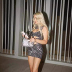 Sexy Hollow-Out Bodycon Flower Detail Rhinestone Prom Dress