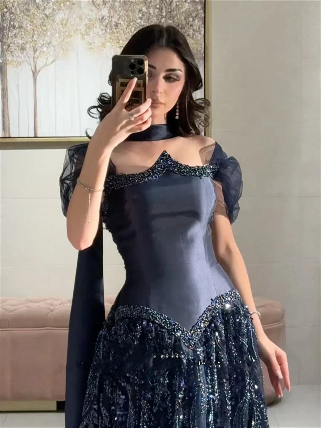 Lorrtta Maßgeschneidertes Kleid für besondere Anlässe Abendkleid Luxuskleid 2025 Sharon Glückliche Abendkleider Ballkleider فساتين سهرة