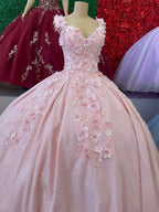 Abito da ballo rosa con brillantini, vestito dolce sedici, abito per compleanno Y01