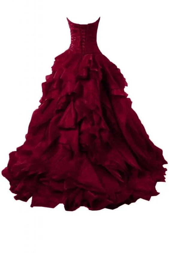 Bordeauxrote Abendkleider, Ballkleid Festliches Kleid, Abendkleider für Jugendliche Y1558