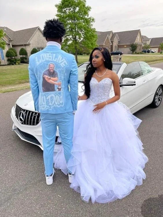 Herzausschnitt Tüllballkleid Y1320