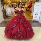 Vestido de concurso con hombros descubiertos Vestido de dulce dieciséis Vestidos de cumpleaños, Vestido de baile brillante Y1111