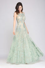 Floor Length Green Sexy Prom Dresses