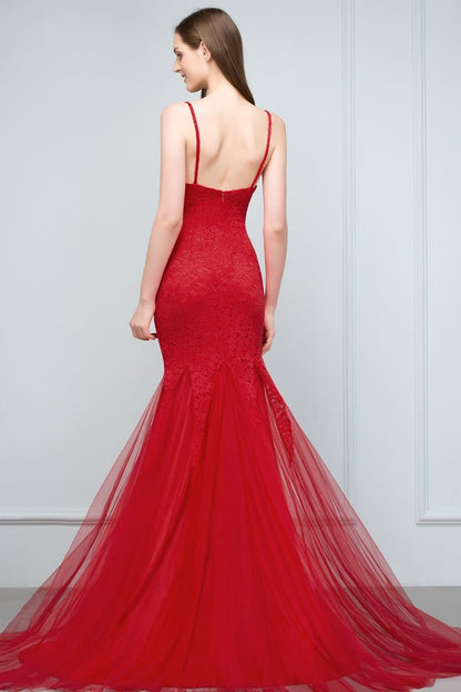 Vestidos de fiesta de tul con encaje y escote ilusión de sirena hasta el suelo, sin mangas