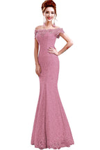 Floor-Length Mermaid Lace Off Shoulder Bridesmaid Dresses