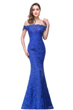 Floor-Length Mermaid Lace Off Shoulder Bridesmaid Dresses