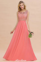 Abito da sposa semplice a linea ad A in pizzo floreale, senza maniche, lungo, abito da damigella d'onore