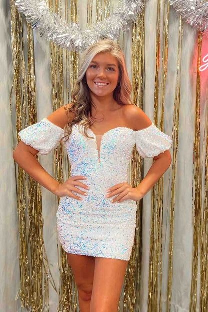Figurbetontes Homecoming-Kleid mit Herzausschnitt und Pailletten