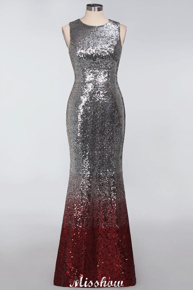 Glamorous Sleeveless Sexy Mermaid Sequins Bridesmaid Dresses