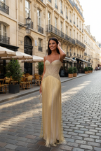 Spaghetti Straps Sleeveless Long Prom Dress Beading Tassel Custom Made