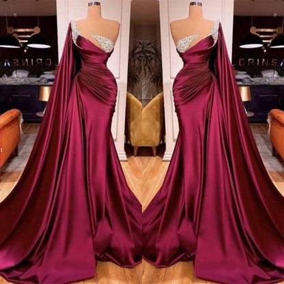 Gorgeous Mermaid Beads Evening Prom Dress With Ruffles
