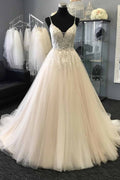 Sweetheart Lace A Line Wedding Dress With Tulle Sleeveless Bridal Gown