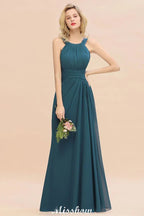 Robe de demoiselle d'honneur en ligne A à bretelles, robe longue jusqu'au sol pour fête de mariage