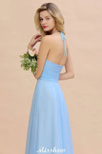 Robe de demoiselle d'honneur de plage dos nu à bretelles, robe de fête de mariage en jardin en mousseline