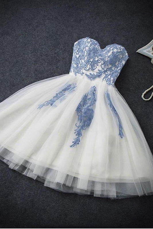Homecoming Dress Sexy A-line Strapless Short Prom Dress Party Dress