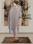Knee Length Mother Of The Bride Dresses Jewel Neck Sheath Silhouette
