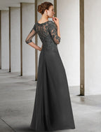 Square Neck Floor Length A Line Princess Mother Of The Bride Dress