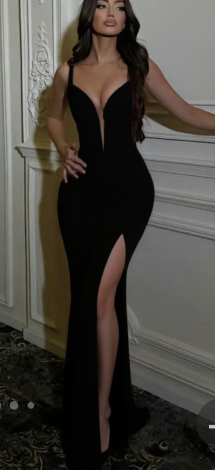 Bmbridal Long Sleeves Mermaid Evening Dress Crystal Embellishment