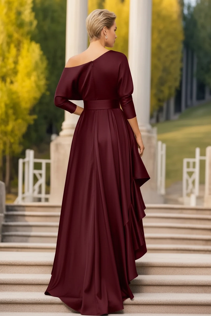 One Shoulder A Line Princess Dress For Mothers Of The Bride And Groom