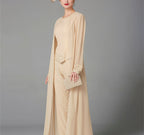 Mother Of The Bride Pantsuit With Jacket And Sequins Long Sleeve Chiffon