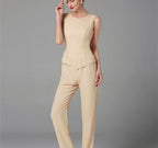 Mother Of The Bride Pantsuit With Jacket And Sequins Long Sleeve Chiffon