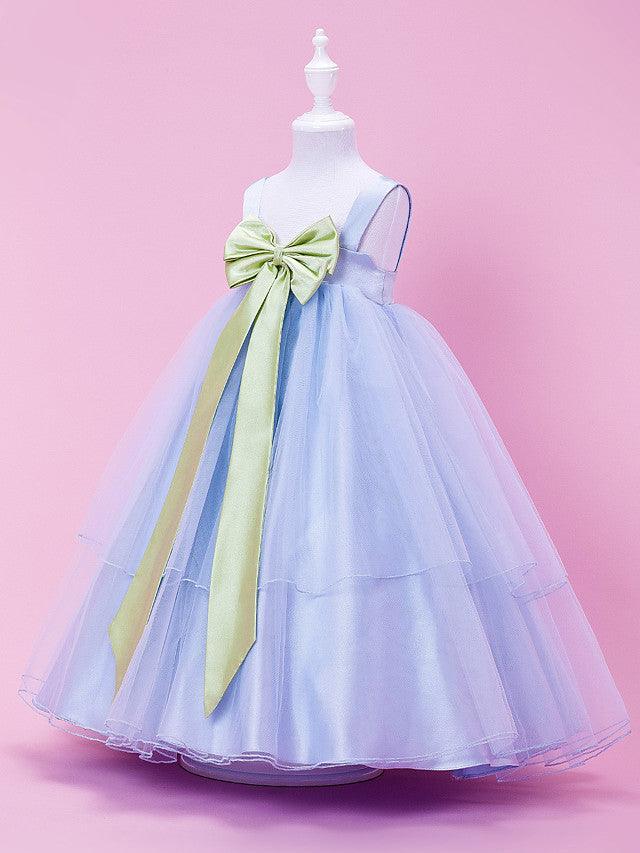 Plus Size Tulle Stretch Satin Ball Gown Sleeveless Wedding Flower Girl Dress