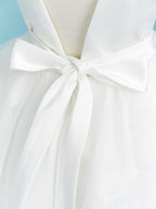 Long Lace Flower Girl Ball Gown Dress With Beading And Tulle