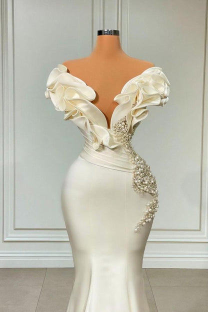 Long Mermaid Sweetheart Satin Prom Dress