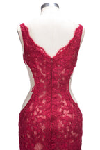 Abiti da sera lunghi a sirena con scollo a V e applicazioni di pizzo con spacco