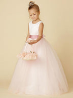 Long Backless Lace Flower Girl Dress For Wedding Pageant