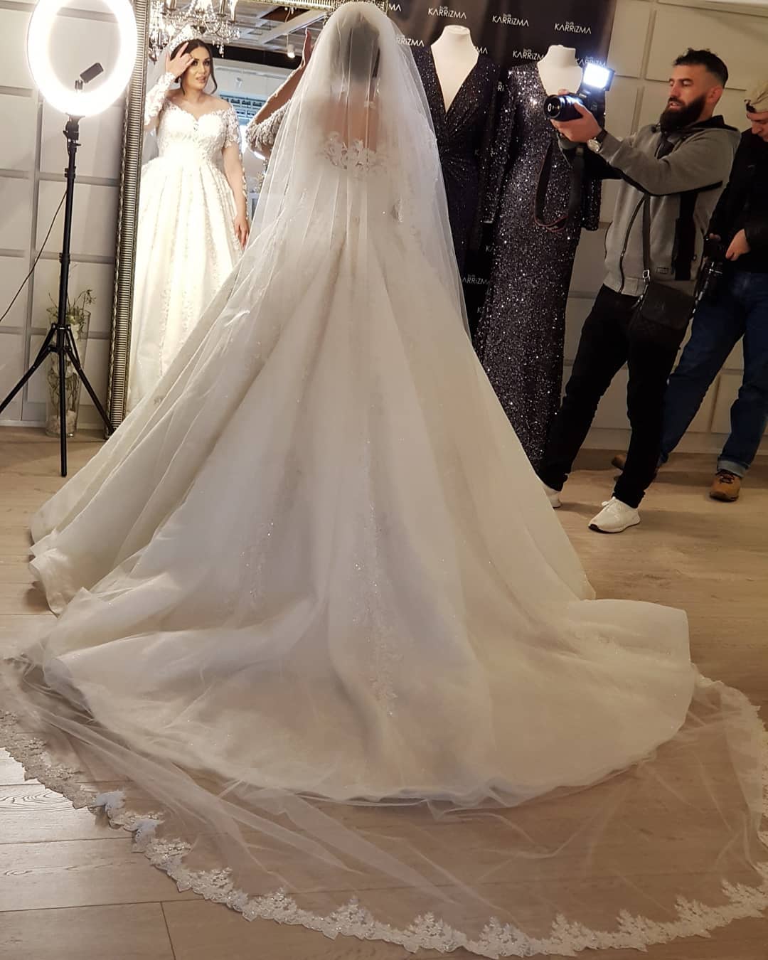 Plus Size Lace Long Sleeve Wedding Dress A Line Chapel Train On Sale
