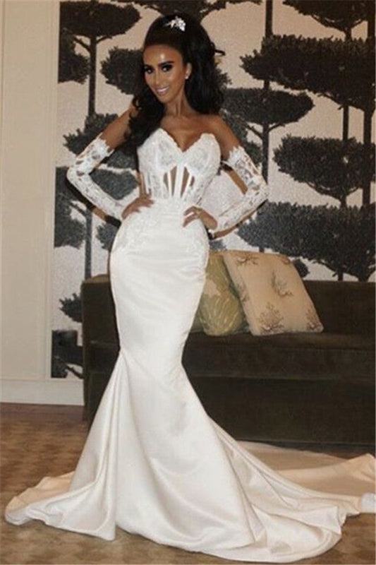 Robe de mariée sirène nouvelle arrivée chérie à lacets vêtements de mariée