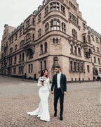 Robe de mariée sirène à manches longues