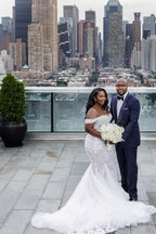 Modest Plus Size Long Mermaid Off-the-Shoulder Lace Wedding Dresses