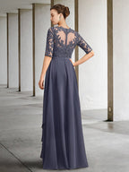 A-Line/Princess Scoop Floor-Length Mother of the Bride Dresses