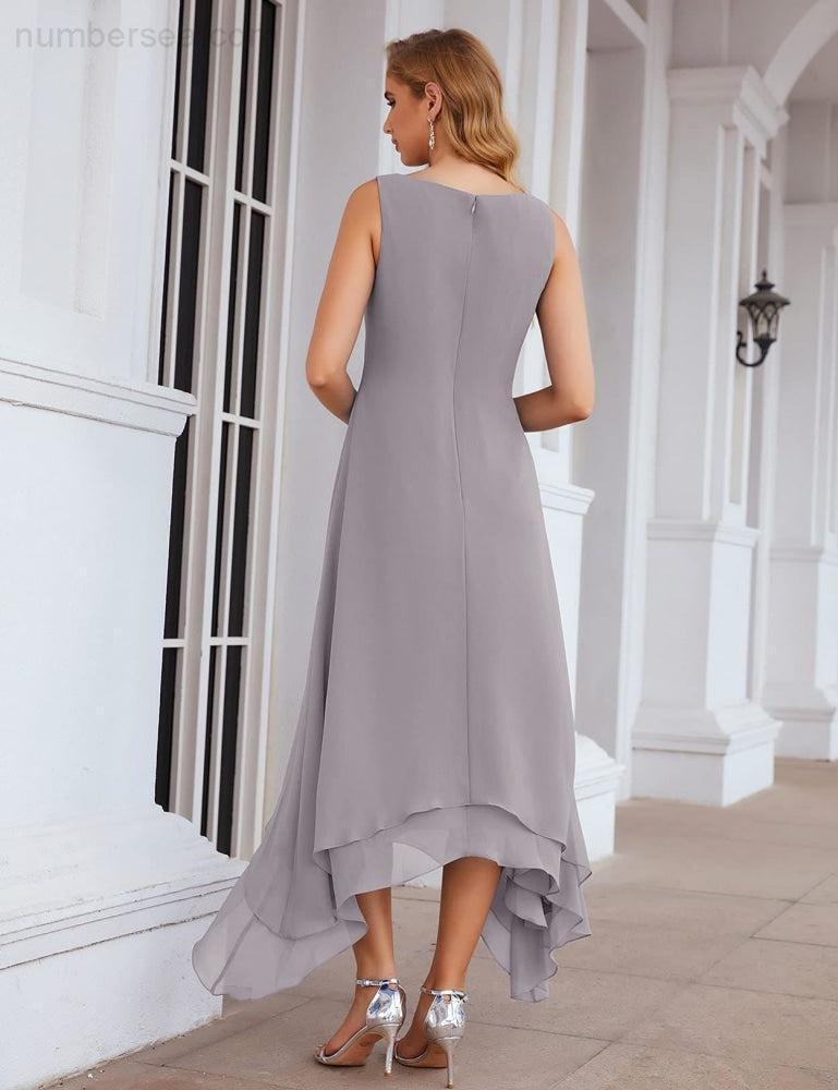 Vestidos de Noiva para Mães de Tamanho Grande em Chiffon com Casaco, Vestidos Formais para Casamento SEA28073