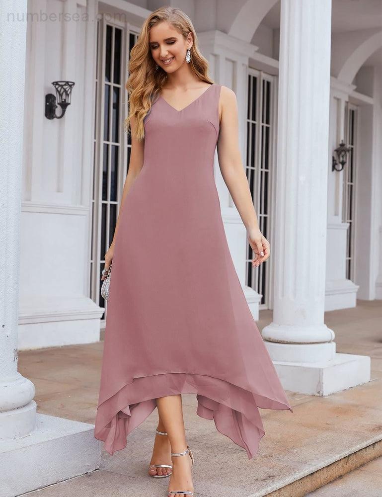 Vestidos de Noiva para Mães de Tamanho Grande em Chiffon com Casaco, Vestidos Formais para Casamento SEA28073