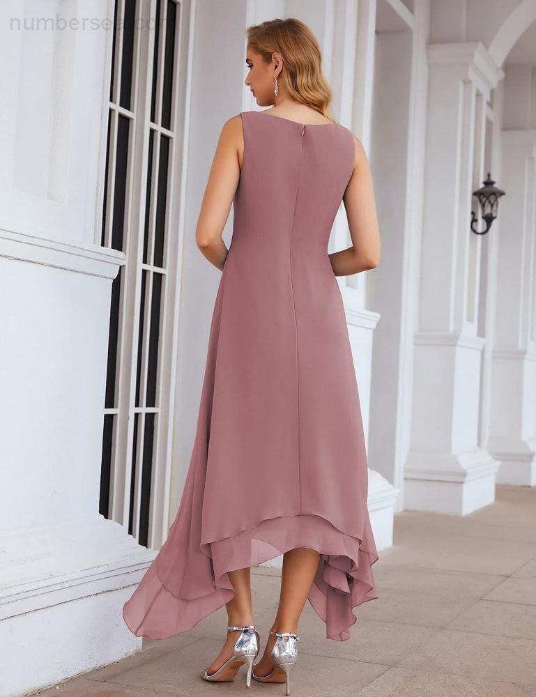 Vestidos de Noiva para Mães de Tamanho Grande em Chiffon com Casaco, Vestidos Formais para Casamento SEA28073