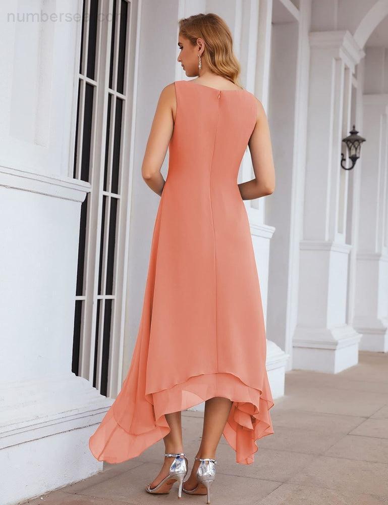 Vestidos de Noiva para Mães de Tamanho Grande em Chiffon com Casaco, Vestidos Formais para Casamento SEA28073