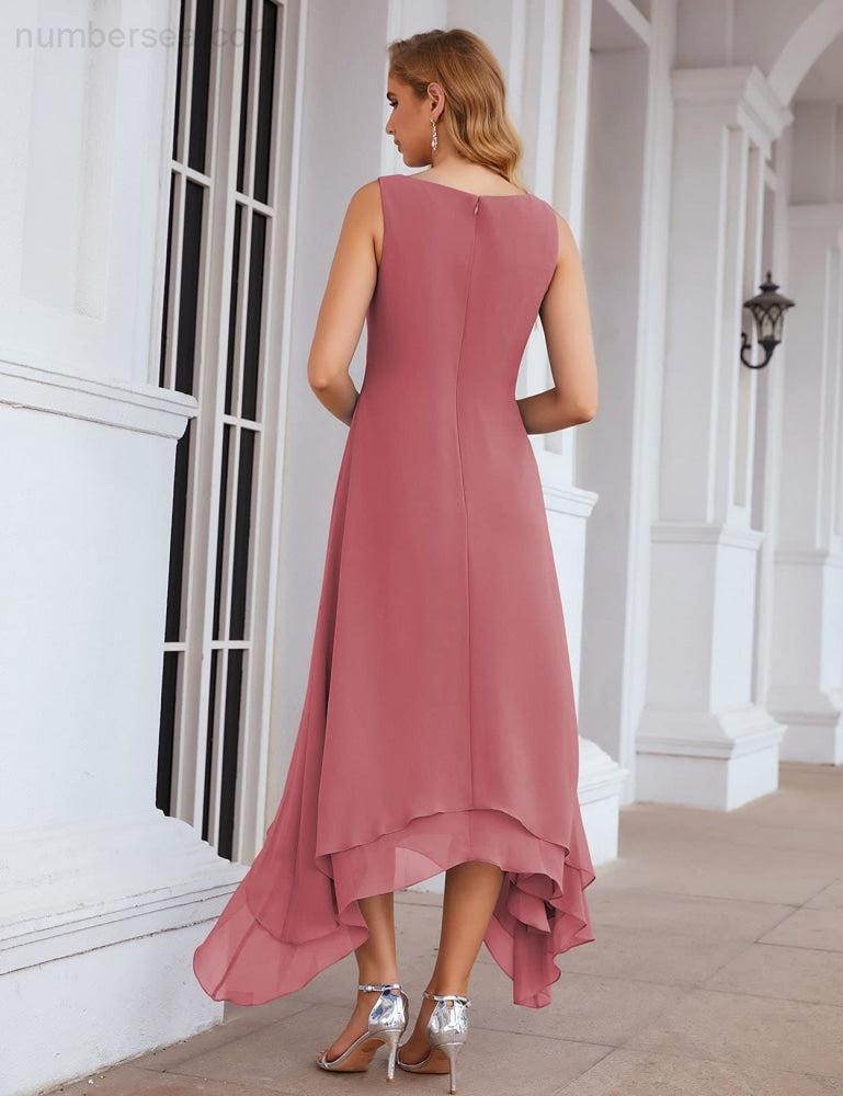 Vestidos de Noiva para Mães de Tamanho Grande em Chiffon com Casaco, Vestidos Formais para Casamento SEA28073