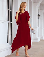 Vestidos de Noiva para Mães de Tamanho Grande em Chiffon com Casaco, Vestidos Formais para Casamento SEA28073