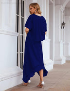 Vestidos de Noiva para Mães de Tamanho Grande em Chiffon com Casaco, Vestidos Formais para Casamento SEA28073