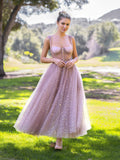 Vestido de Baile Comprido Corset Nuvem Estrelada
