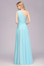 One Shoulder A-line Hi-lo Chiffon Bridesmaid Dresses for Women
