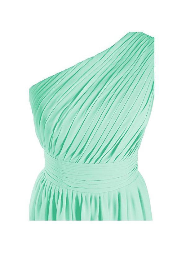 Abiti da damigella monospalla in chiffon per serate di gala BD008